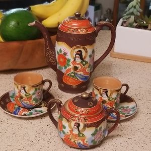 Vitage Japanese Kutani Tea Set